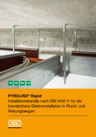 PYROLINE® Rapid Installationskanäle nach DIN 4102-11
