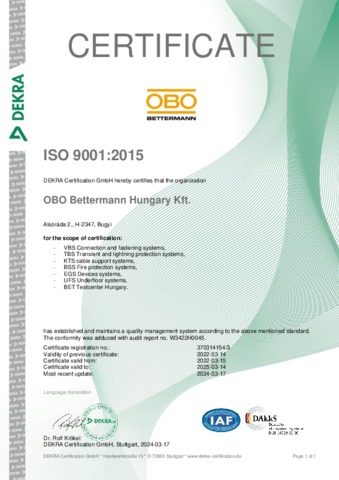 DIN EN ISO 9001 - Englisch
